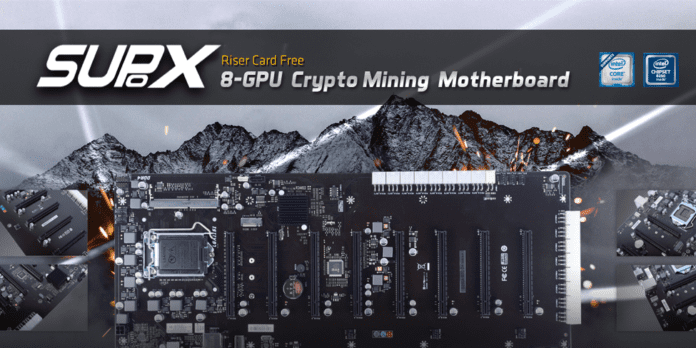 SUPoX Introduces Professional Crypto Mining B250A-BTC D+, a Native 8-GPU Crypto Mining Motherboard (Riser Card-Free)